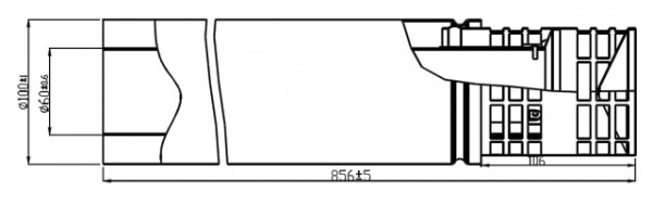 Wolf LAF horizontal DN60/100 für Heizwert