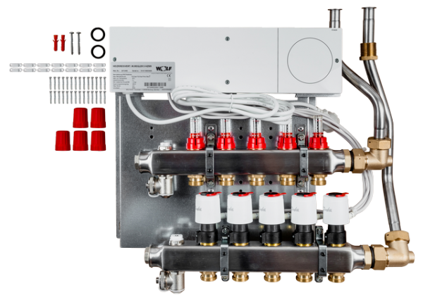 Wolf Heizkreisverteiler mit Regler CUC 5 Heizkreise, UF-Control 230V