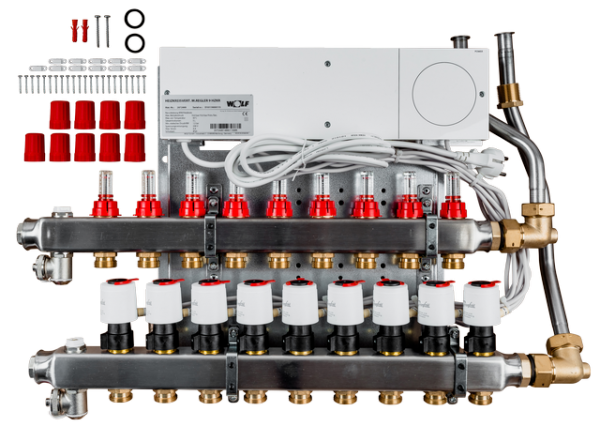 Wolf Heizkreisverteiler mit Regler CUC 9 Heizkreise, UF-Control 230V