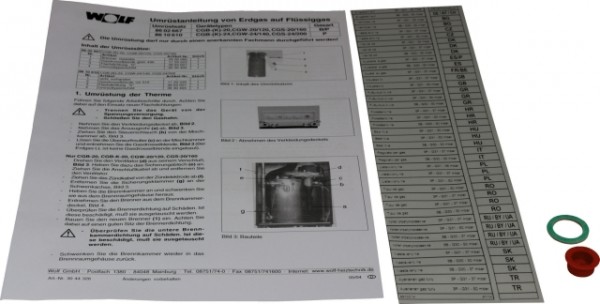 Wolf Umrüstsatz Erdgas E/LL - Flüssiggas für CGB/CGW-24