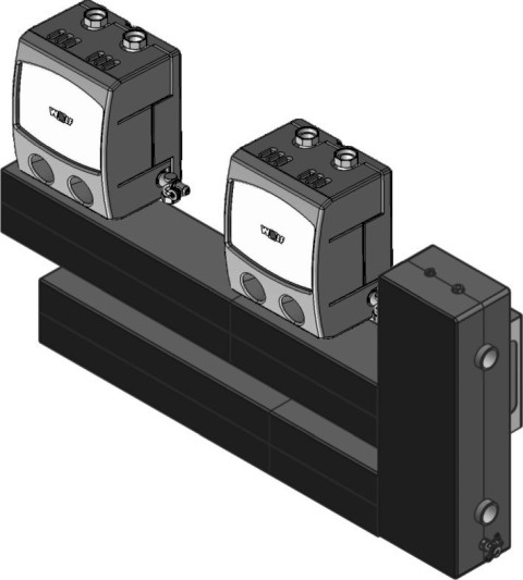 Wolf Weichenset für 2er Kaskadeneinheit (Linkssanbau), für CGB(-2)-75/100