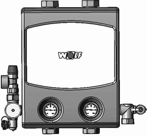 Wolf Pumpengruppe Heizkreis für CGB 75/100, Umwälzpumpe UPER 32-80