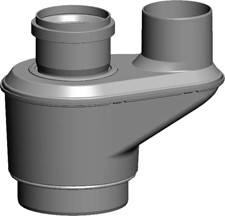 Wolf Anschluss-Adapter C53 DN60/100 2xDN80 Abgasl.-Schacht u. Zuluft-Außenw.