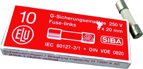 Wolf Sicherung Fein 4A Flink 250V 5x20mm für CGB-2