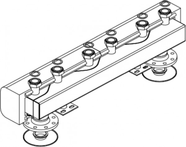 Wolf Verteilerbalken DN40-50 für 3 Heiz- bzw. Mischerkreise