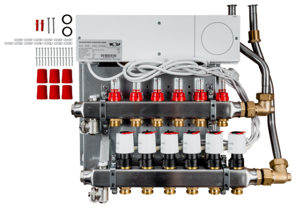 Wolf Heizkreisverteiler mit Regler CUC 6 Heizkreise, UF-Control 230V