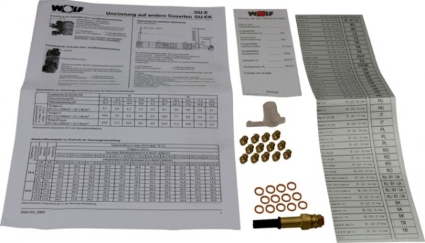 Wolf Umrüstsatz Erdgas E - Flüssiggas für GU/GG-18/24
