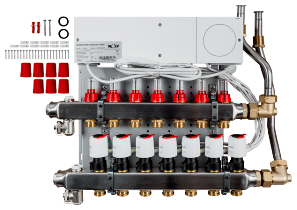 Wolf Heizkreisverteiler mit Regler CUC 7 Heizkreise, UF-Control 230V